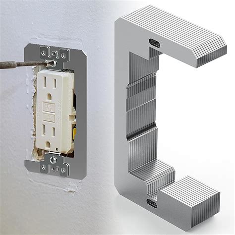 outlet spacers for electrical box|shimming plate for electrical outlet.